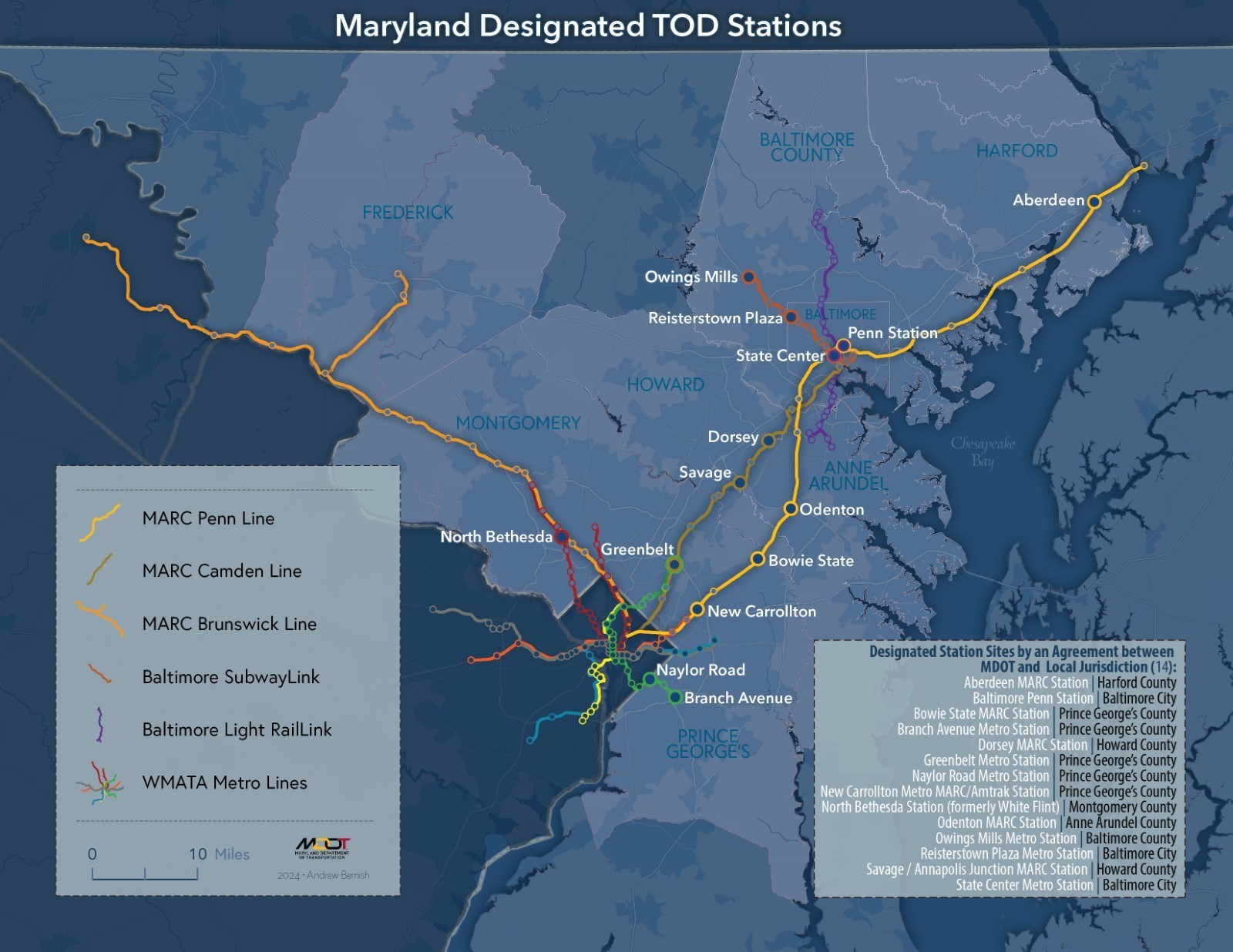 Photo of Maryland Designated TOD Stations